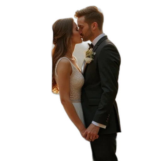 dress, slothy, bride, groom transparent PNG cut-out