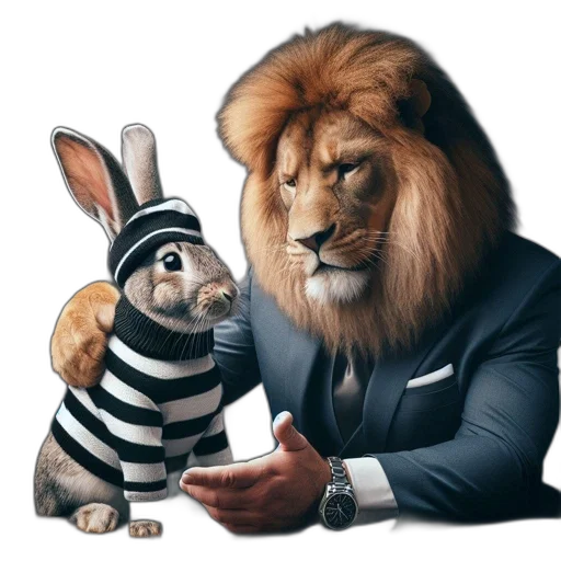animal, concept art, cartoon, photorealistic transparent PNG cut-out