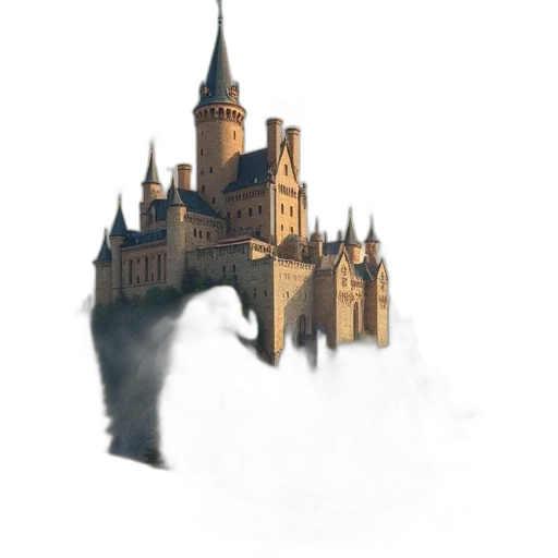 crown, dragon, building, staff transparent PNG cut-out