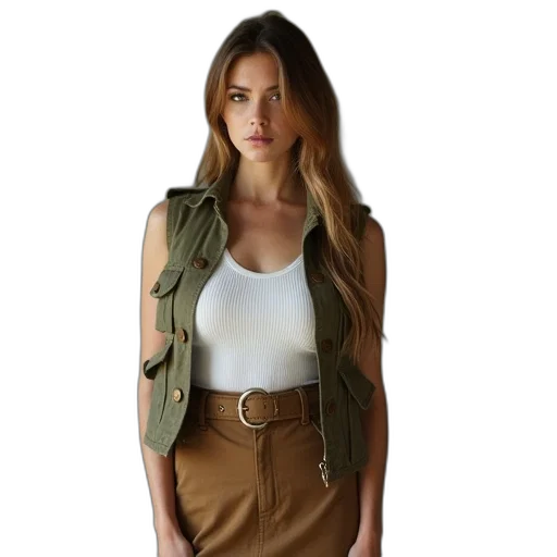 dress, jacket, staff, concept art transparent PNG cut-out