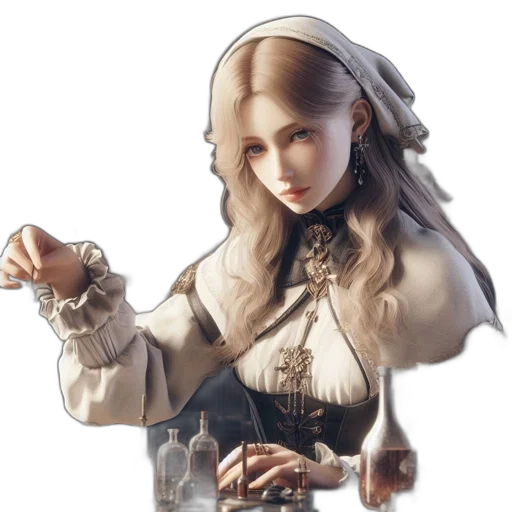 jewelry, staff, face, dress transparent PNG cut-out