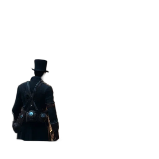hat, jacket, staff, mask transparent PNG cut-out