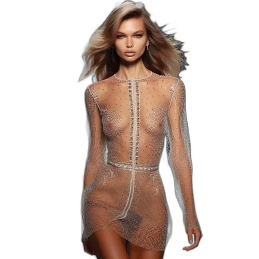 dress, jewelry, jacket, concept art transparent PNG cut-out