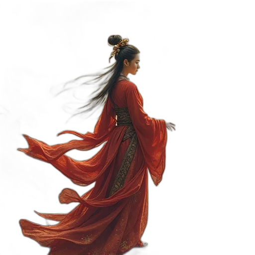 dress, staff, dragon, jewelry transparent PNG cut-out