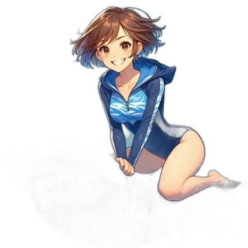 dress, staff, jacket, creature transparent PNG cut-out