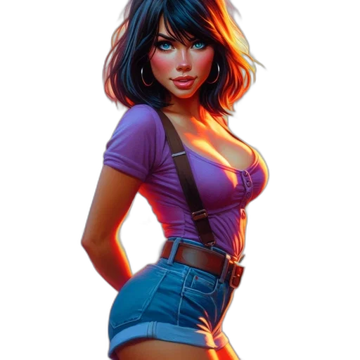 dress, concept art, comic book art, fantasy art transparent PNG cut-out