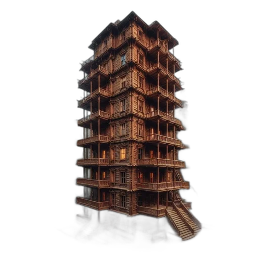 building, furniture, 3d render, concept art transparent PNG cut-out