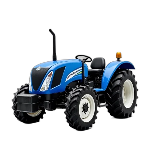 robot, blue, tractor, large transparent PNG cut-out