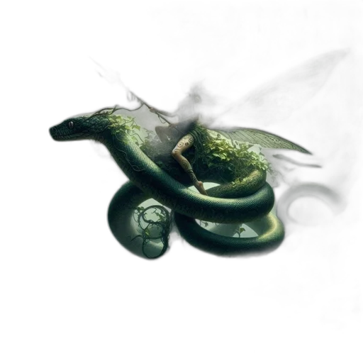dragon, jewelry, staff, weapon transparent PNG cut-out