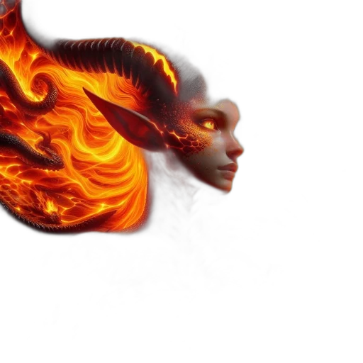 dragon, mask, face, hair transparent PNG cut-out
