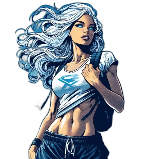 comic book art, concept art, cartoon, fantasy art transparent PNG cut-out