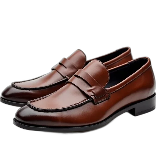 shoes, photorealistic, pair, brown transparent PNG cut-out