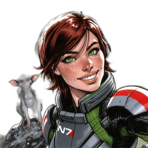 comic book art, concept art, cartoon, green transparent PNG cut-out