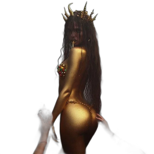 crown, dress, creature, hair transparent PNG cut-out