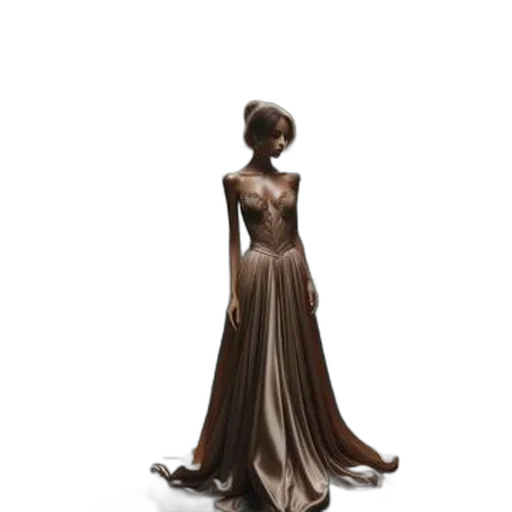 dress, jewelry, concept art, 3d render transparent PNG cut-out
