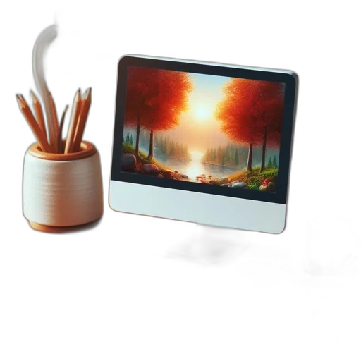 3d render, photorealistic, concept art, sunset transparent PNG cut-out