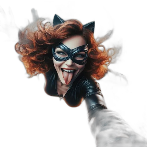 mask, comic book art, concept art, photorealistic transparent PNG cut-out