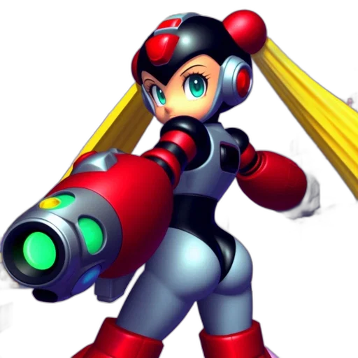 robot, weapon, staff, 3d render transparent PNG cut-out
