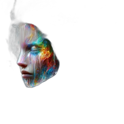 face, mask, hair, robot transparent PNG cut-out