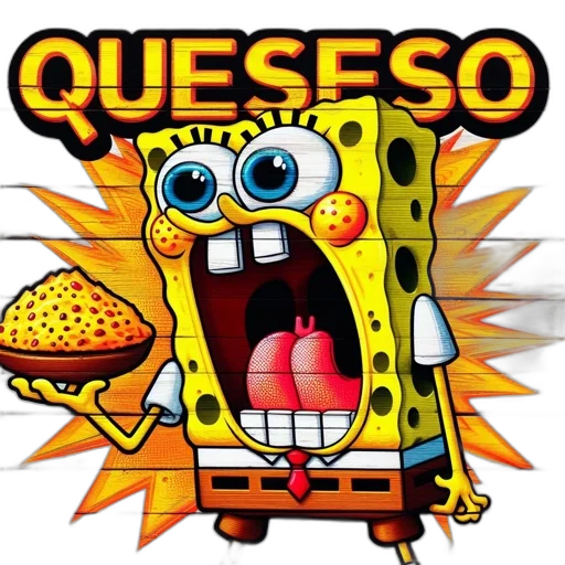 food, spongebob, squarepants, depicted transparent PNG cut-out