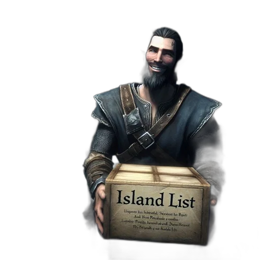 3d render, concept art, fantasy art, bearded transparent PNG cut-out