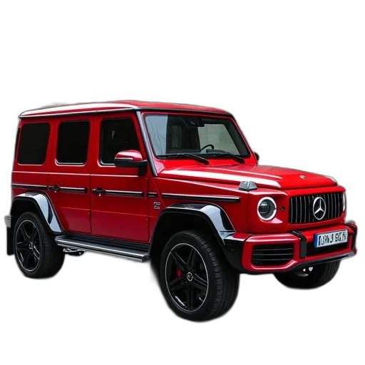 car, 3d render, photorealistic, red transparent PNG cut-out