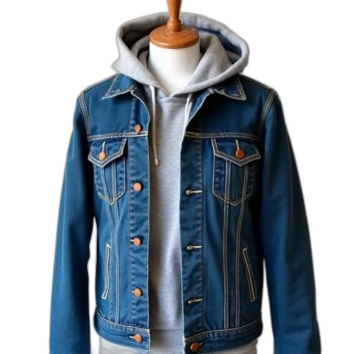 jacket, blue, denim, grey transparent PNG cut-out
