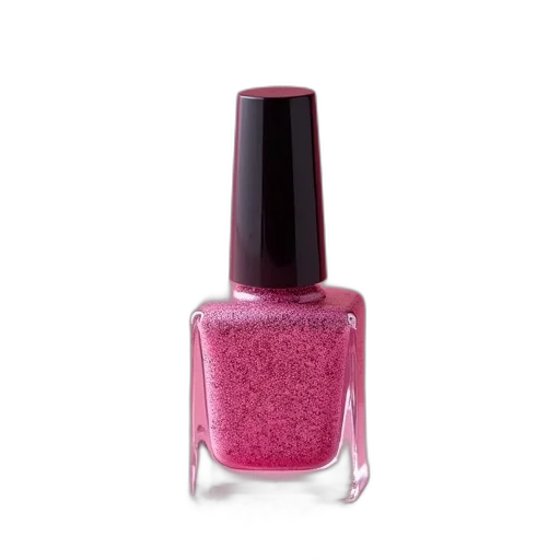 bottle, pink, glittery, nail transparent PNG cut-out
