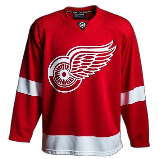 jacket, detroit, red, wings transparent PNG cut-out