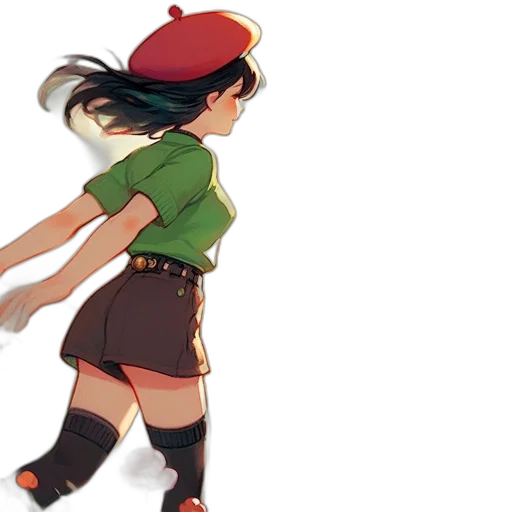 hat, staff, dress, concept art transparent PNG cut-out