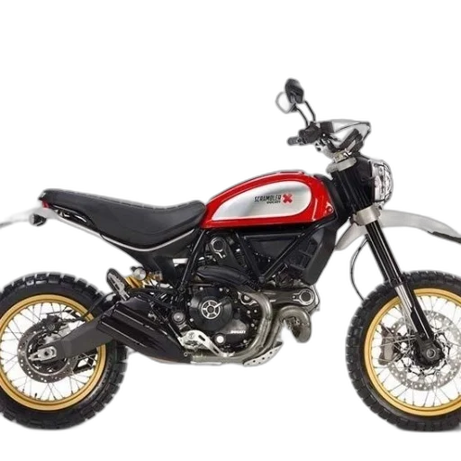ducati, scrambler, red, white transparent PNG cut-out