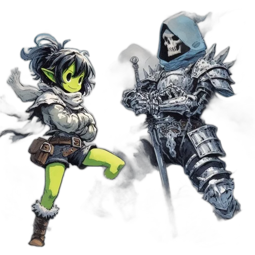 concept art, fantasy art, comic book art, pixel art transparent PNG cut-out
