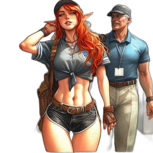 comic book art, concept art, fantasy art, cartoon transparent PNG cut-out