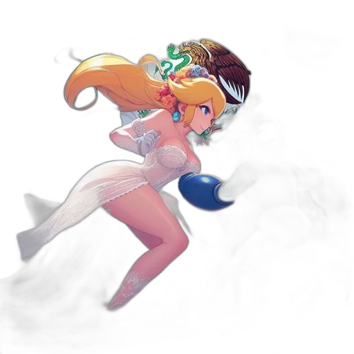 dress, staff, weapon, crown transparent PNG cut-out