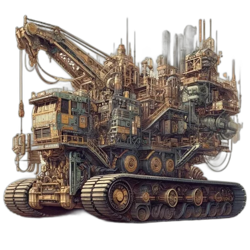 robot, weapon, car, concept art transparent PNG cut-out