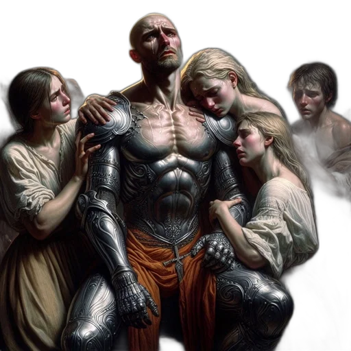 comic book art, concept art, fantasy art, photorealistic transparent PNG cut-out