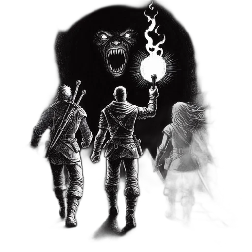 concept art, fantasy art, comic book art, pixel art transparent PNG cut-out