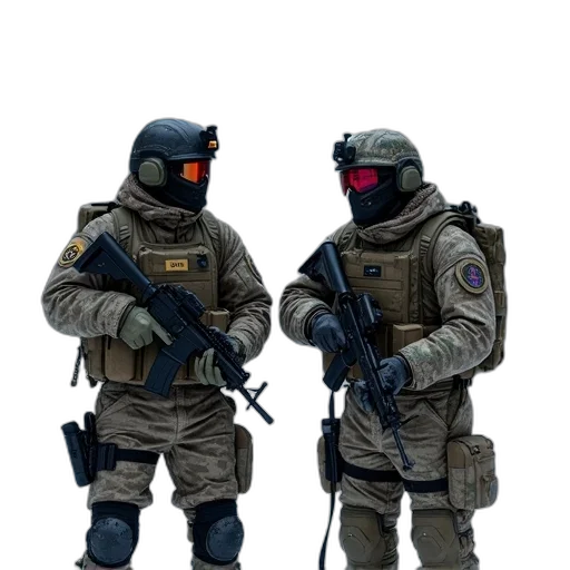 mask, jacket, weapon, staff transparent PNG cut-out