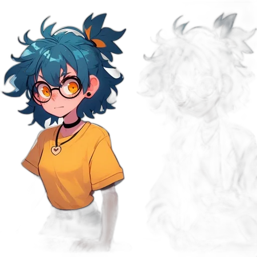 hair, creature, staff, mask transparent PNG cut-out