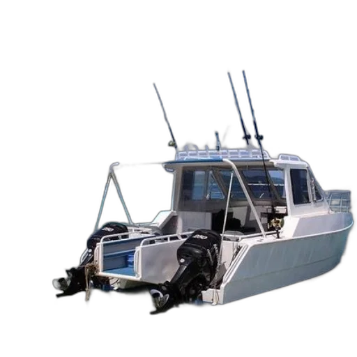 3d render, photorealistic, white, boat transparent PNG cut-out