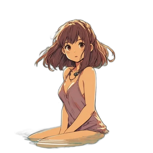 dress, crown, creature, hair transparent PNG cut-out