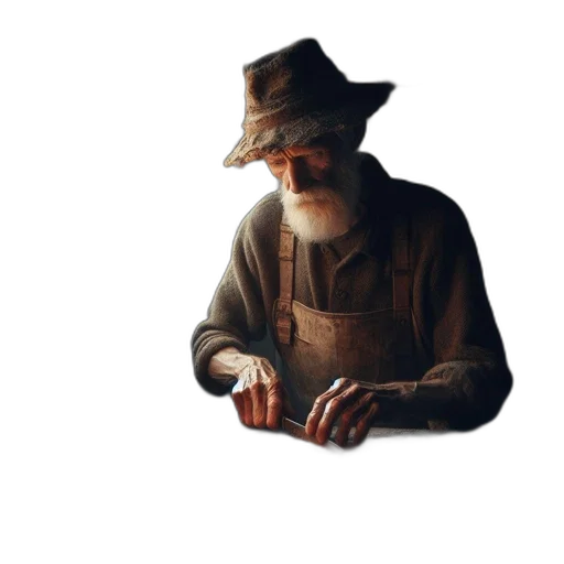 hat, staff, jacket, face transparent PNG cut-out