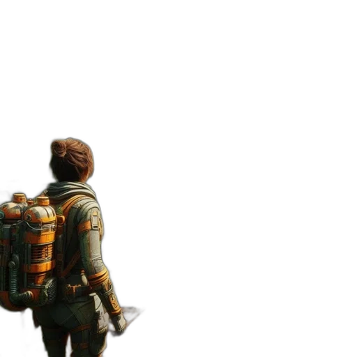 jacket, robot, weapon, creature transparent PNG cut-out