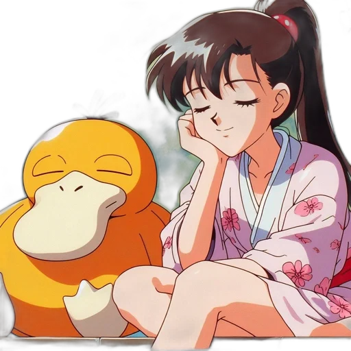 vaporwave, anime, cartoon, fire transparent PNG cut-out
