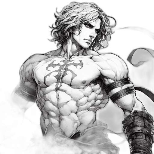 sword, fantasy art, comic book art, pencil sketch transparent PNG cut-out
