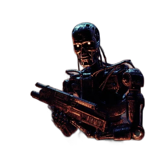 robot, weapon, staff, face transparent PNG cut-out