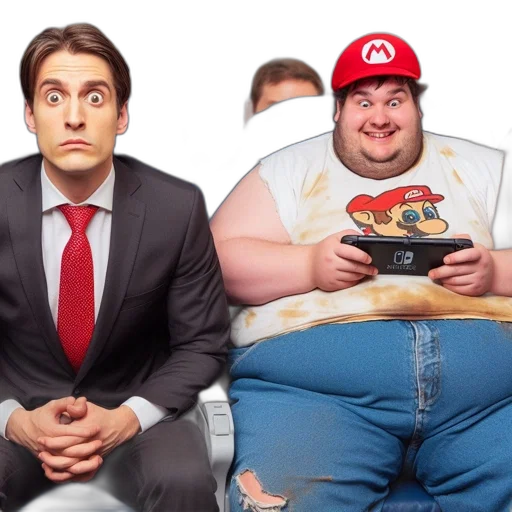 concept art, two, men, sit transparent PNG cut-out