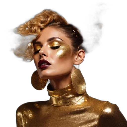 jewelry, jacket, crown, face transparent PNG cut-out