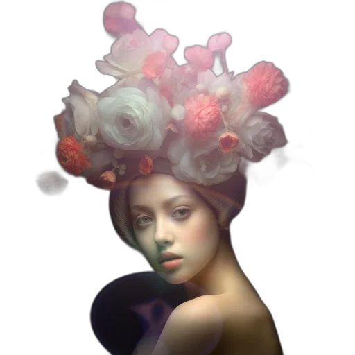 crown, hat, flower, mask transparent PNG cut-out