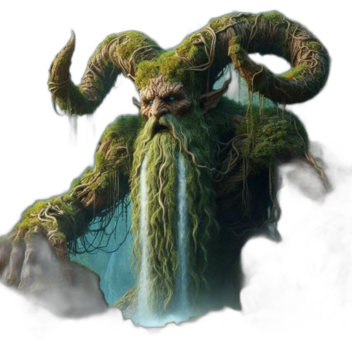 creature, dragon, staff, mask transparent PNG cut-out